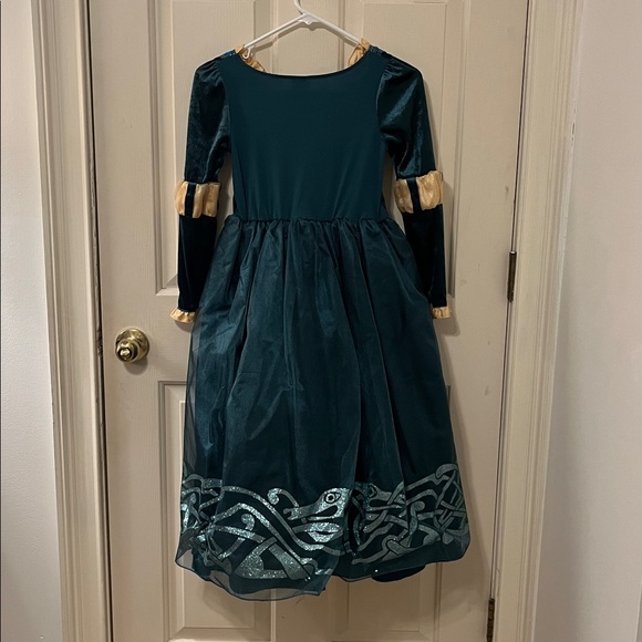 Disney’s Brave Princess Teal and Gold Kids Costume - Picture 5 of 6